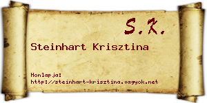 Steinhart Krisztina névjegykártya
