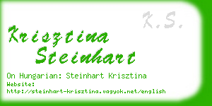 krisztina steinhart business card